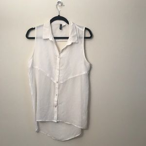 H&M (Divided): Sheer Back Keyhole Tattered Top!